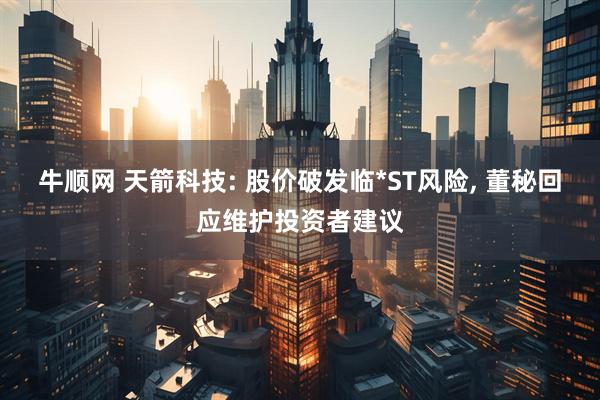 牛顺网 天箭科技: 股价破发临*ST风险, 董秘回应维护投资者建议