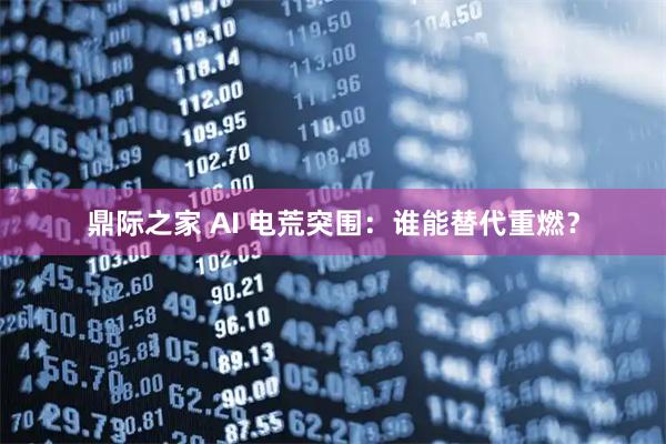 鼎际之家 AI 电荒突围：谁能替代重燃？