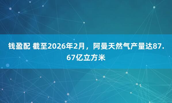 钱盈配 截至2026年2月，阿曼天然气产量达87.67亿立方米