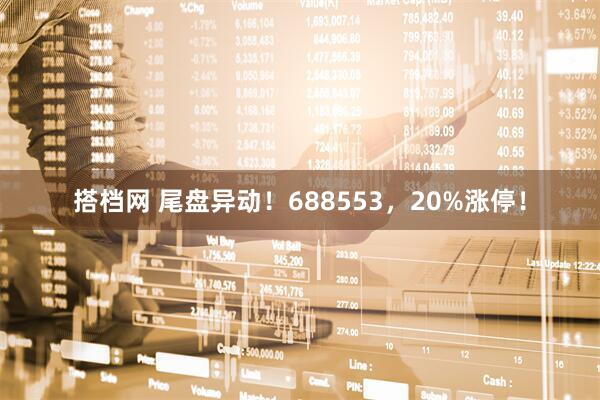 搭档网 尾盘异动！688553，20%涨停！
