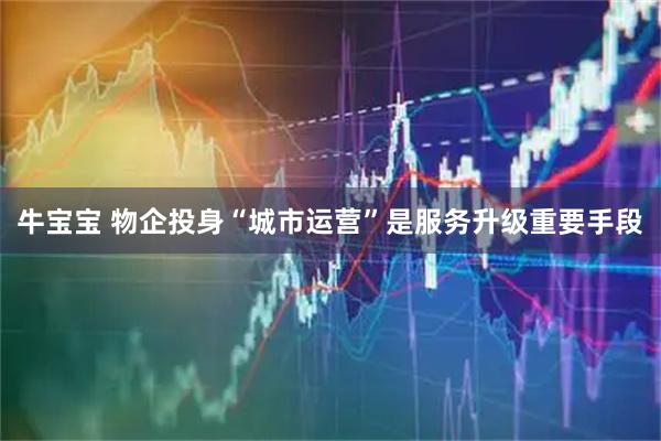 牛宝宝 物企投身“城市运营”是服务升级重要手段