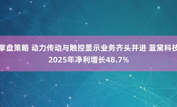 掌盘策略 动力传动与触控显示业务齐头并进 蓝黛科技2025年净利增长48.7%